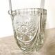 Vintage glass and silver metal ice bucket
