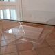David Lange plexiglass and glass coffee table