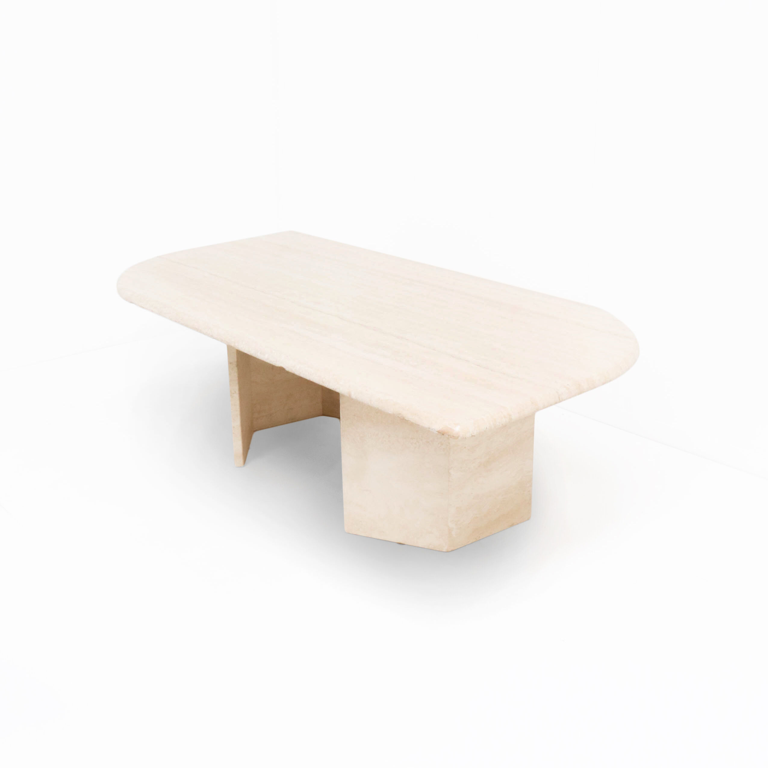 Table basse en travertin vintage