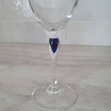 3 wine/water glasses Crystal d'Arques model Venice Sapphire blue