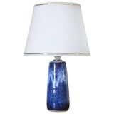 Glazed ceramic table lamp from Valholm, Denmark
