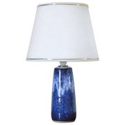 Glazed ceramic table lamp from Valholm, Denmark
