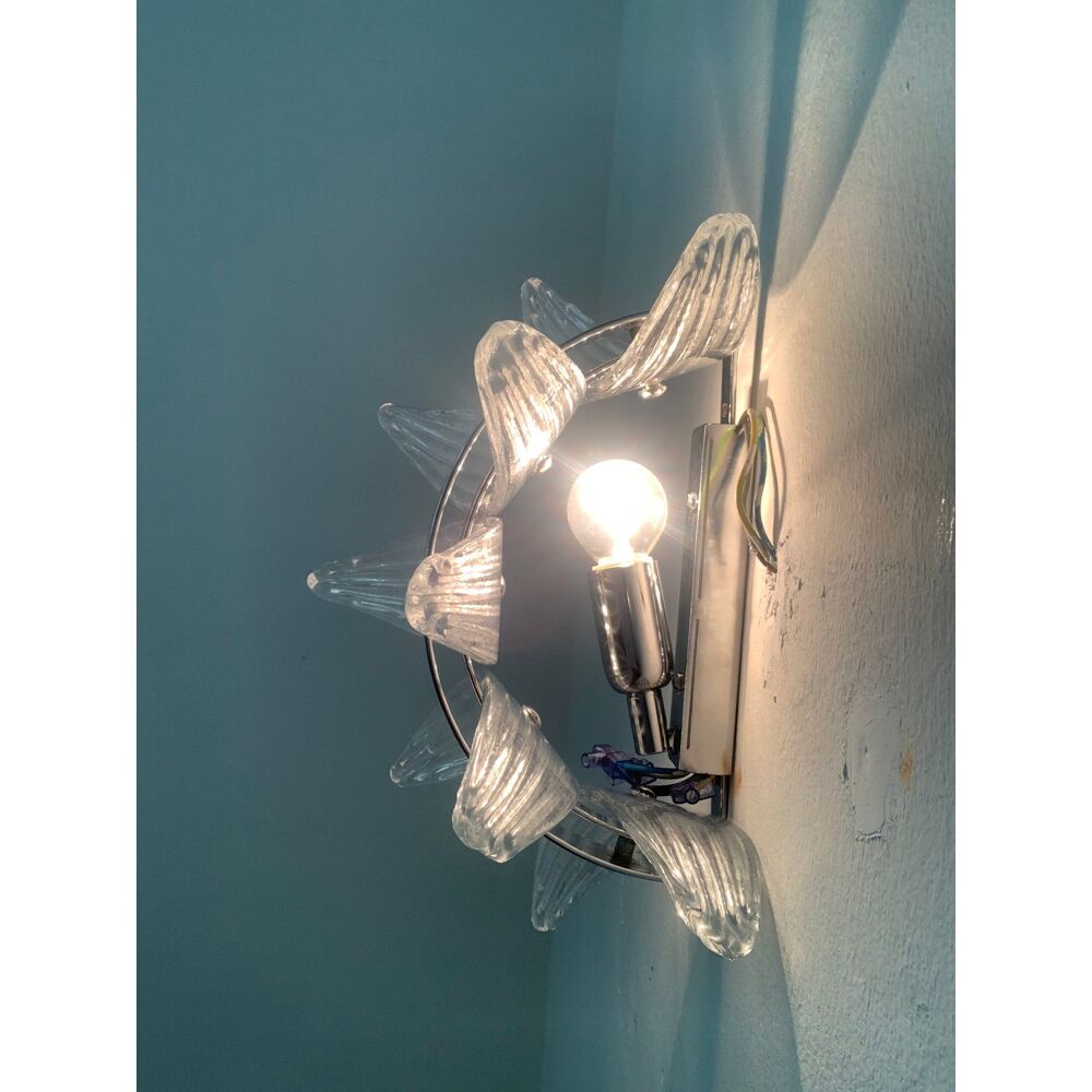 Belt “palmette” murano glass wall sconce