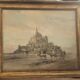 Watercolour of Mont St Michel by Pierre Chapuis