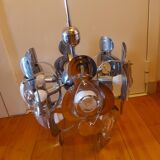 Vintage chandelier 70'S Oscar Torlasco , 9 lights