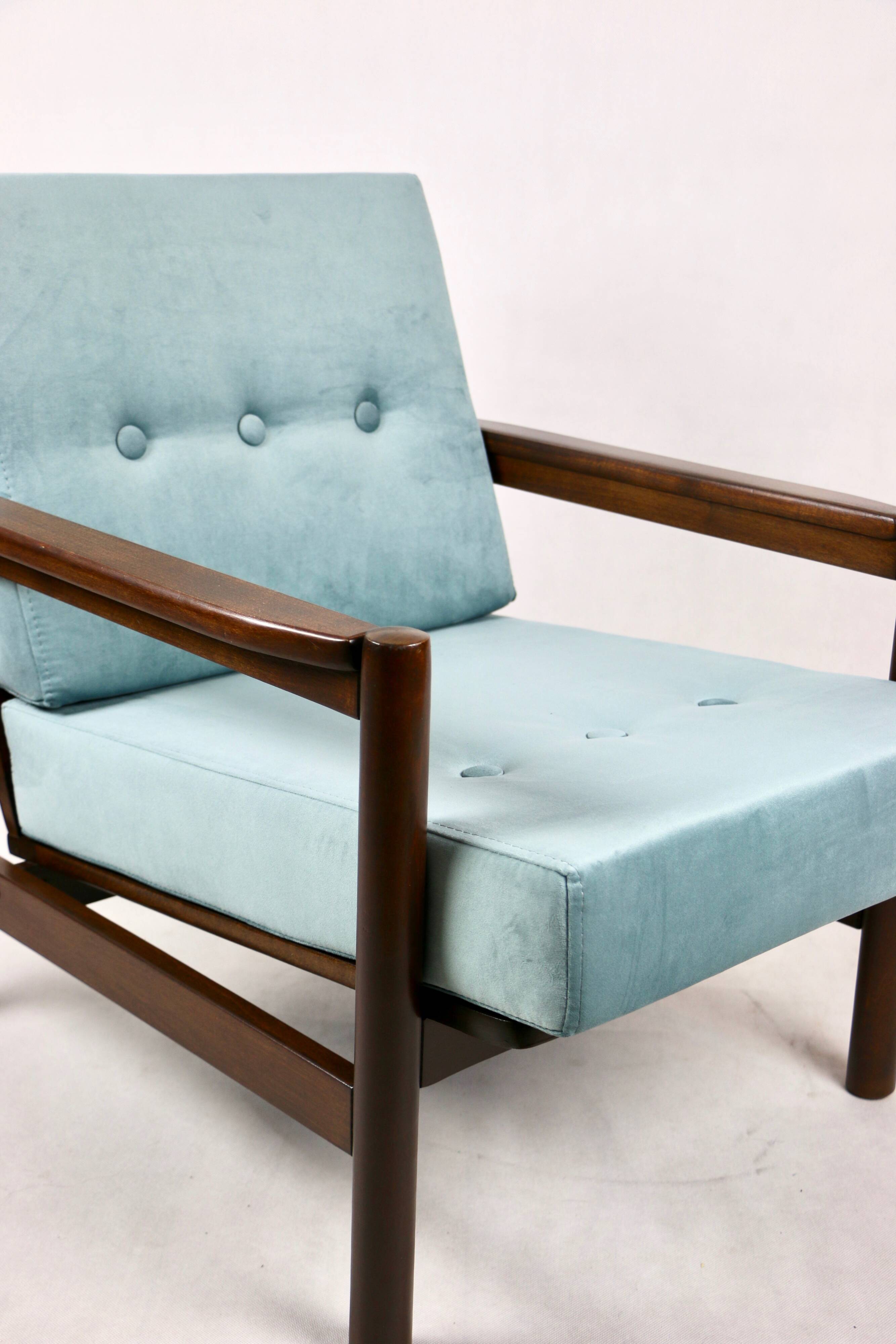 Light Blue Lounge Stobrawa Chair, 1970s