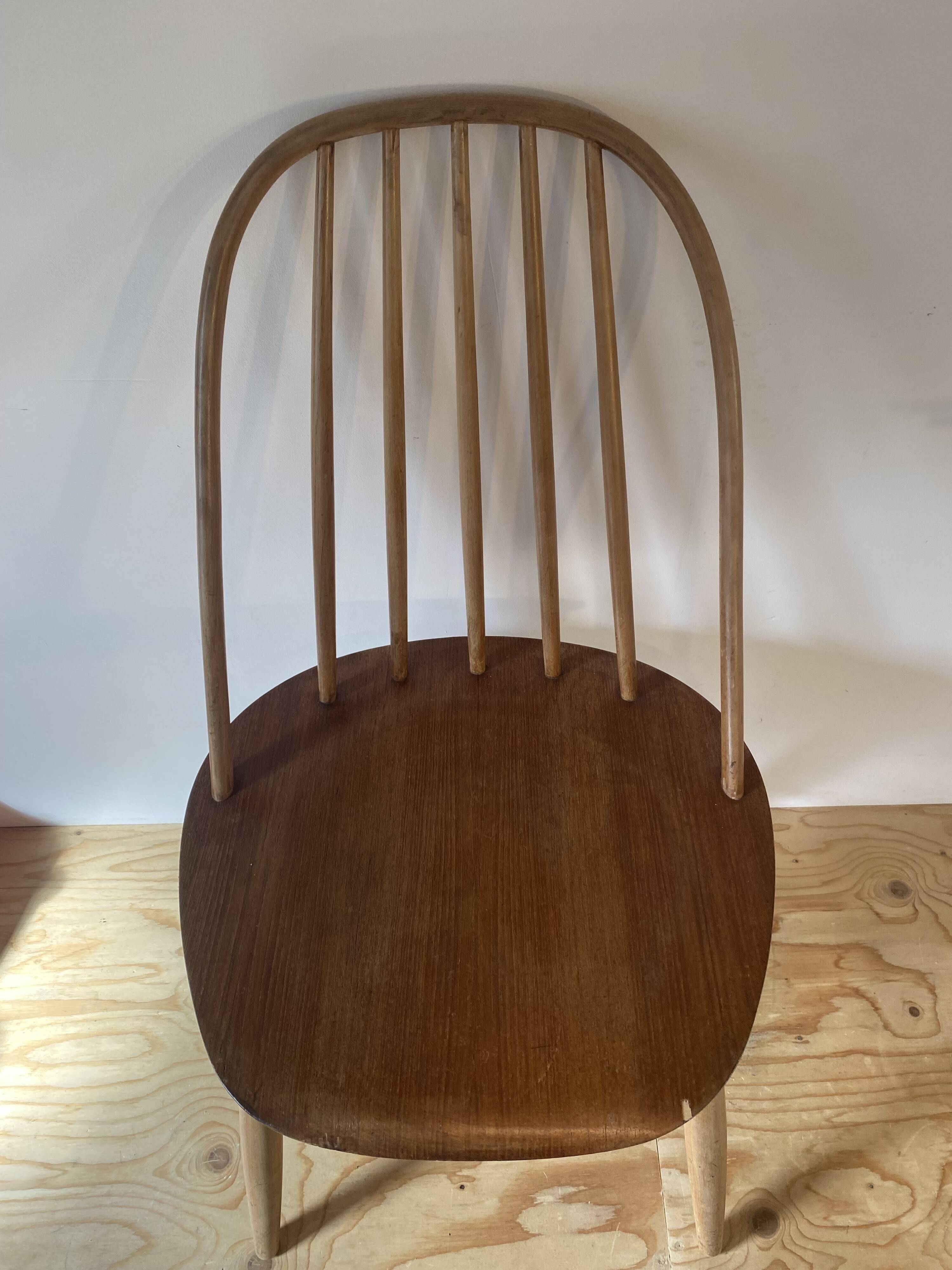 Pair of Scandinavian chairs - Hagafors Mod.16 - molded teak & ash