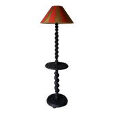 Burnt wood floor lamp