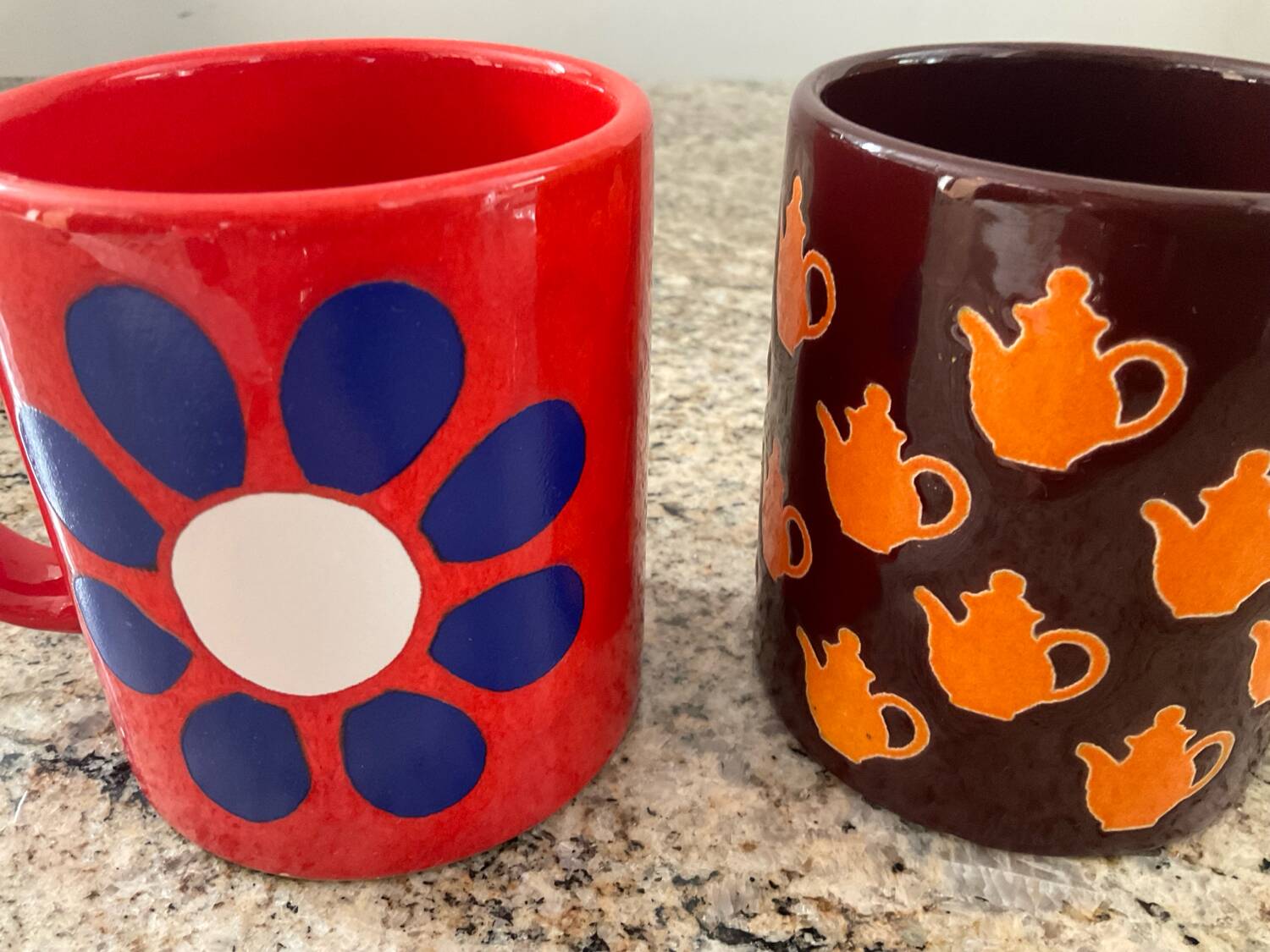 Set 2 mugs vintage West Germany céramique