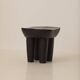 African monoxyle stool Senoufo black / vintage wenge