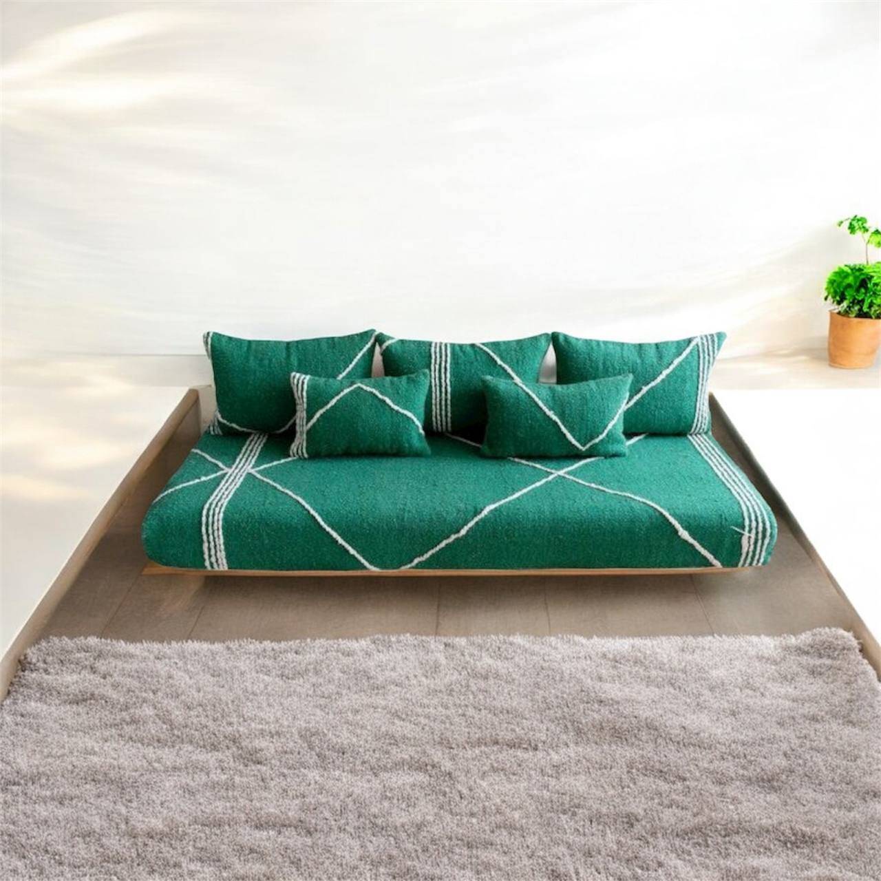 Moroccan Heritage Reimagined – Malachite Green Znafi Lounge Seating