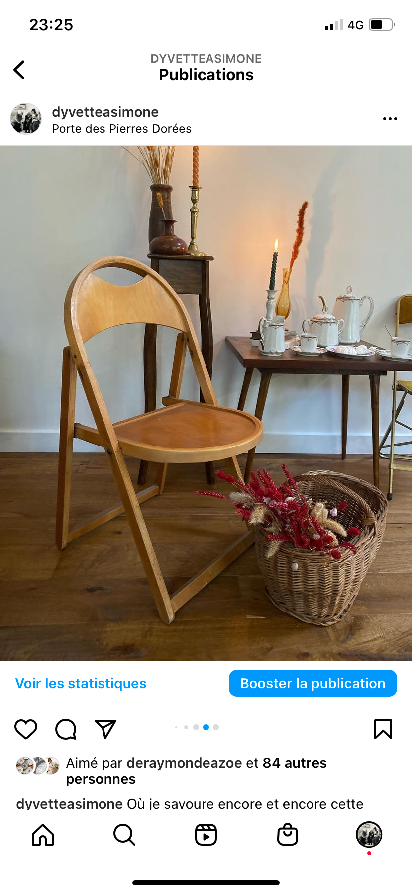 Pair of folding wooden chairs from the 50s