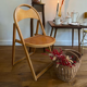 Pair of folding wooden chairs from the 50s