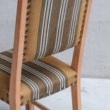 Danish Mid-Century Oak Upholstered Dining Chairs (6)