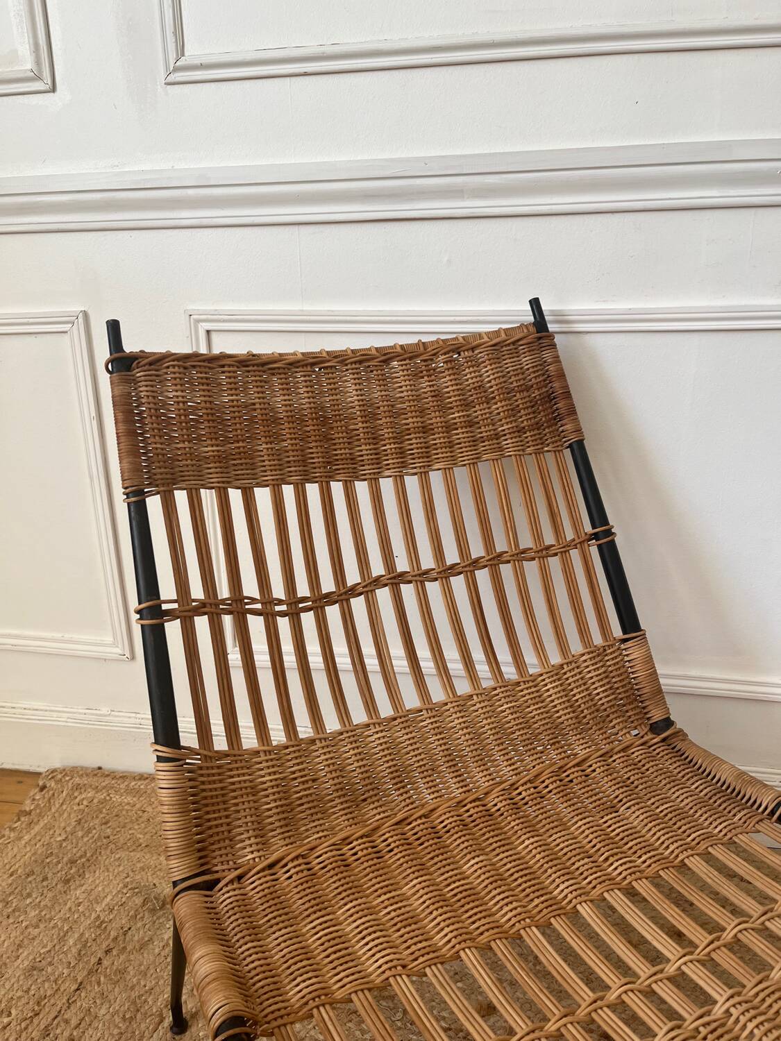 Raoul Guys Airborne rattan and metal armchair