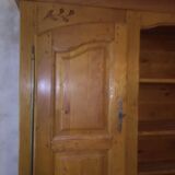 Rustic 2-body oak sideboard