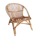 Rattan armchair of the years 60