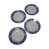 Set of 4 hollow plates, robinson model, from the Sarreguemines