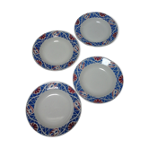 4 assiettes creuses modèle Robinson, Sarreguemines