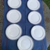7 small plates in Royal Bone China porcelain, Maya model, Fine Bone
