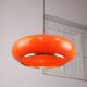 Suspension en laiton orange et plexiglas space age années 70