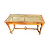 Louis XVI double-style canne piano bench