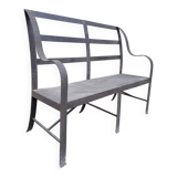 Banc de jardin artisanal en fer forgé