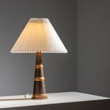 Scandinavian tapered copper and brass table lamp