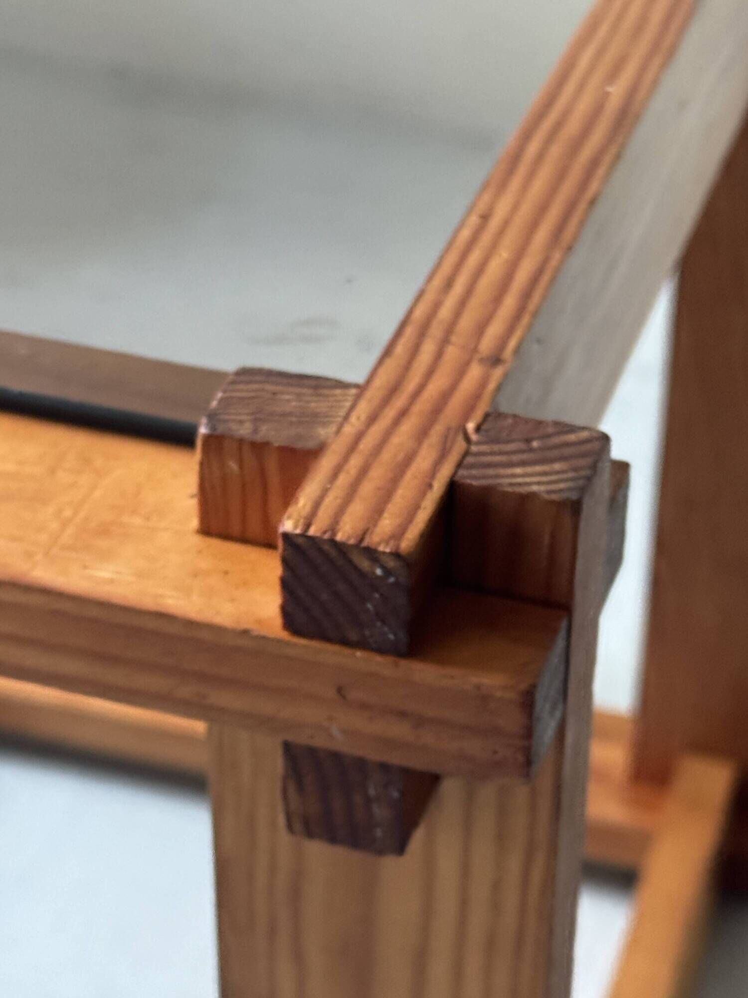Modernist side table/nightstand in pine wood & smoked glass, 1970s design.