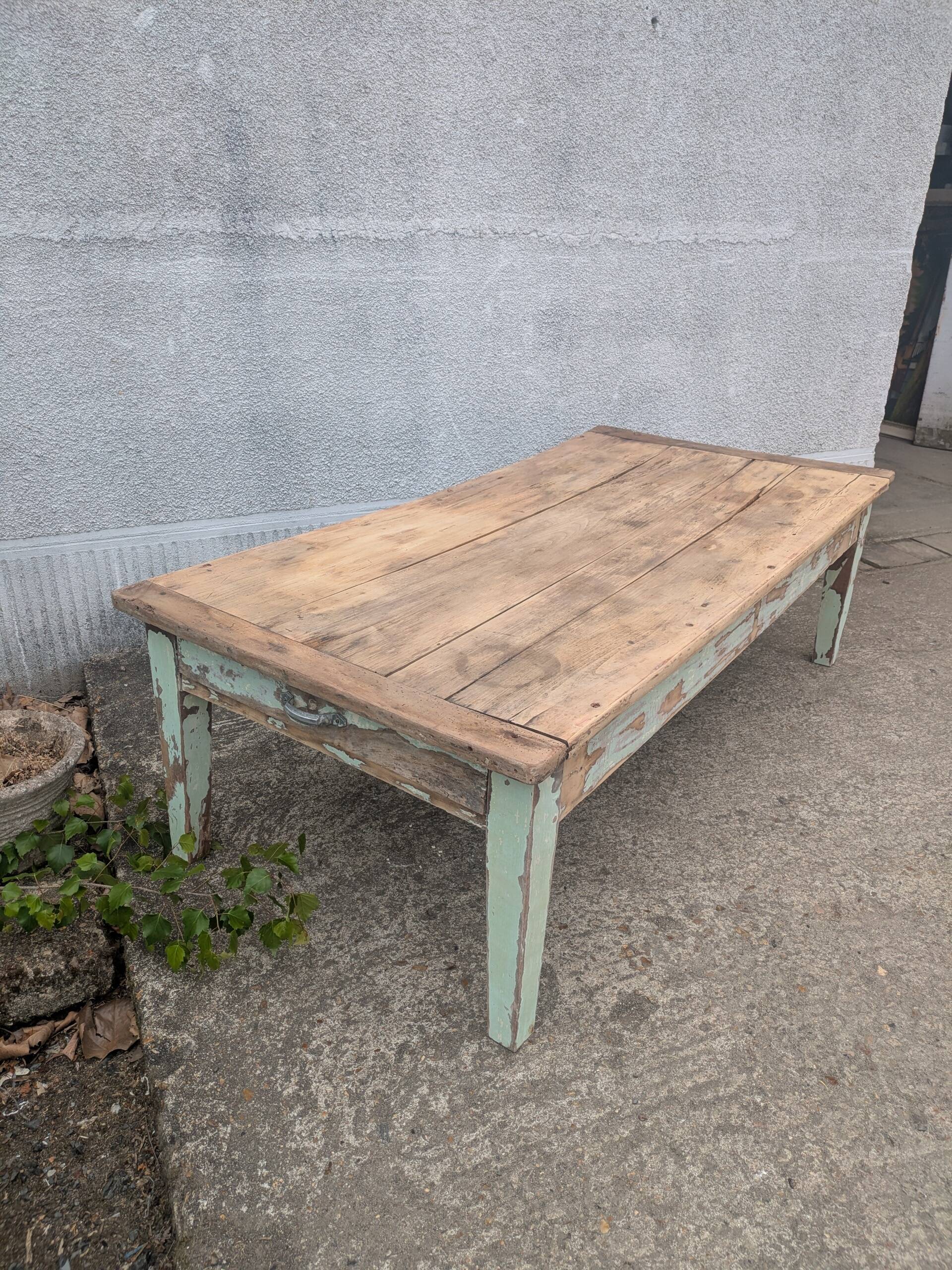 Low farmhouse table