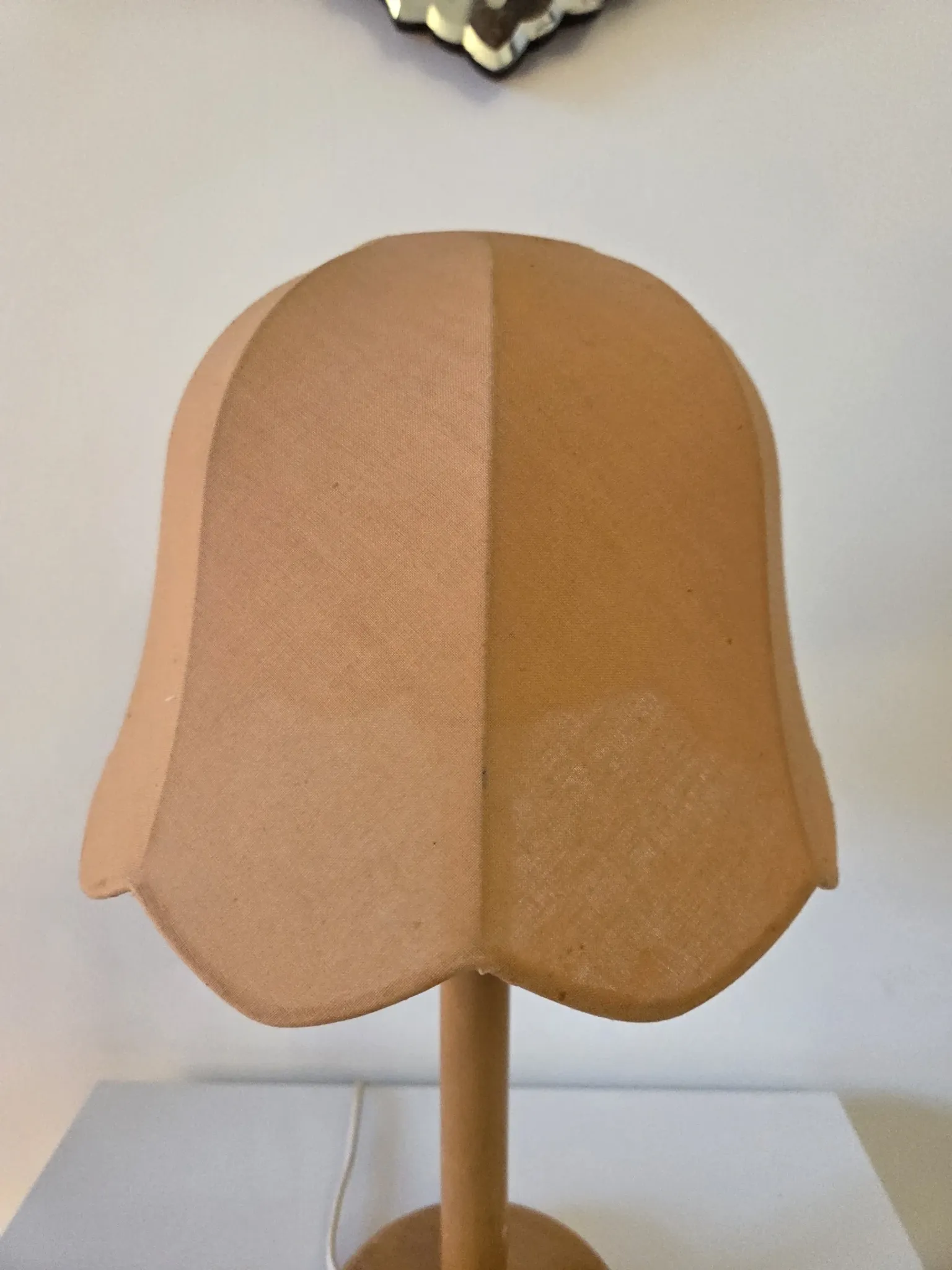 Vintage wooden and fabric lamp