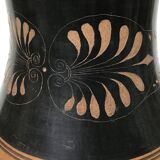 Reproduction of a Greek Attic-style black-figure vase depicting warriors
