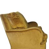 Pair of vintage gold velvet armchairs - excellent condition