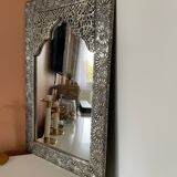 Silver oriental mirror