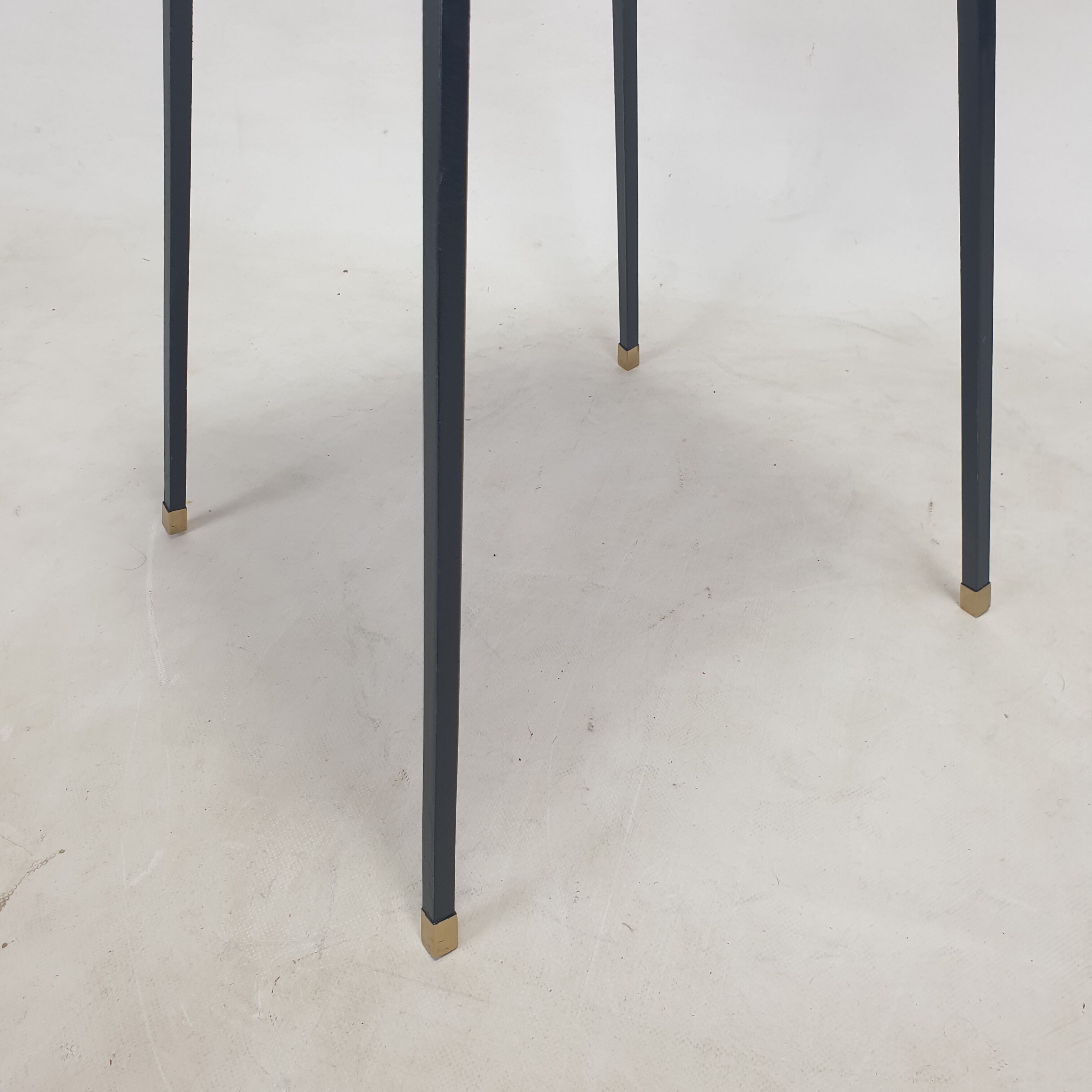 Set of 2 Italian Metal and Brass Chairs, 1960's