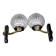Maison Arlus Pair of brass and black wall sconces, France Mid-Century