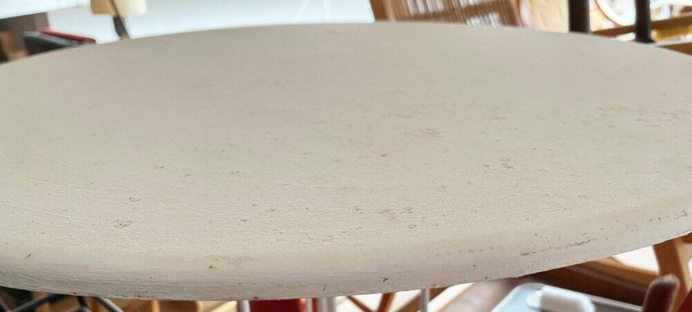Mid-century minimalist German metal garden table attributed to Mauser Werke Waldeck, 1960s.
