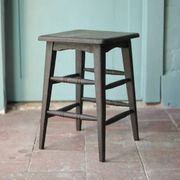Vintage French stool from the 1940s, wooden stool, extra seat, stool.