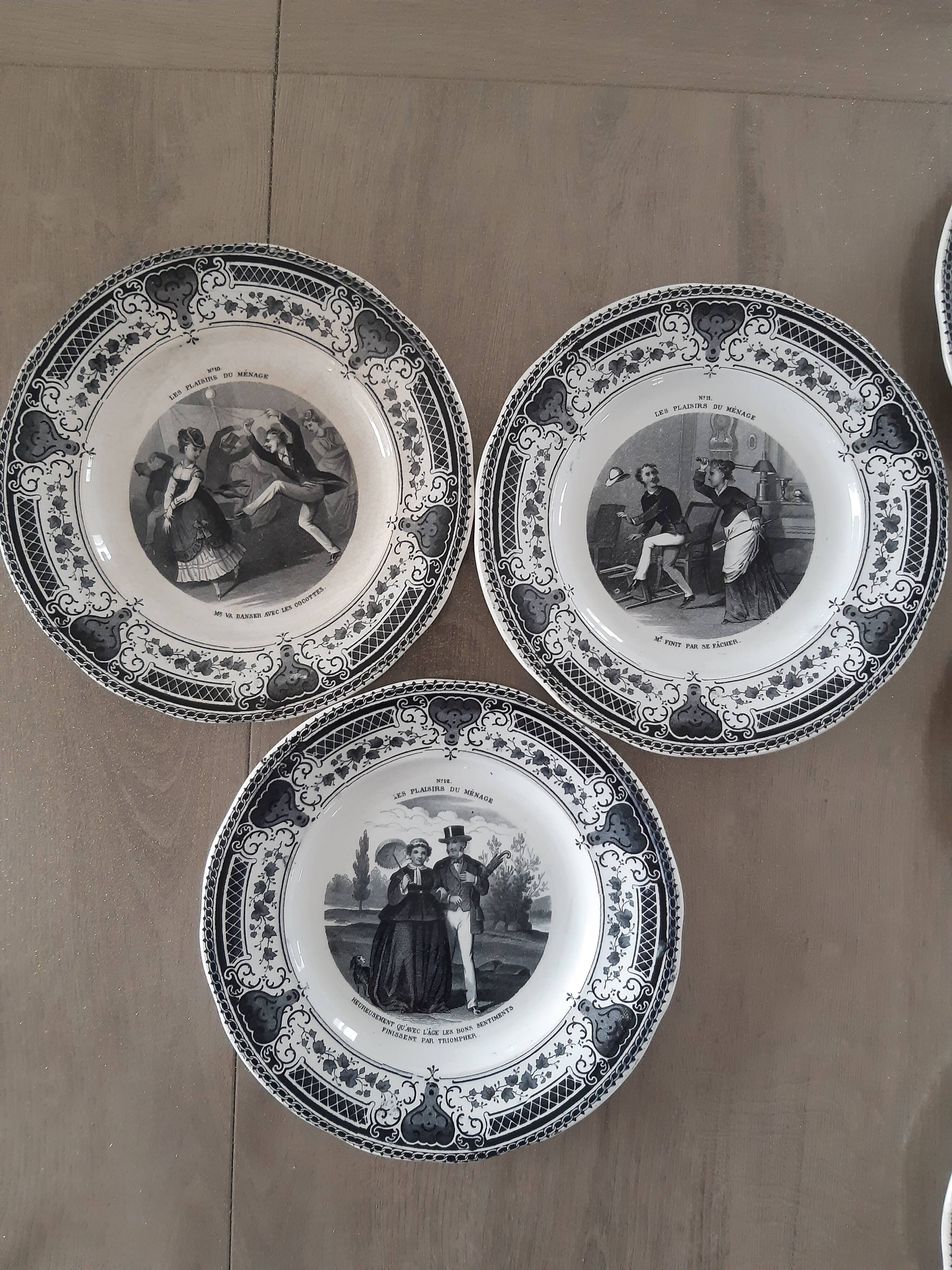 Ancient plates talking the pleasures of the creil and montereau wedding