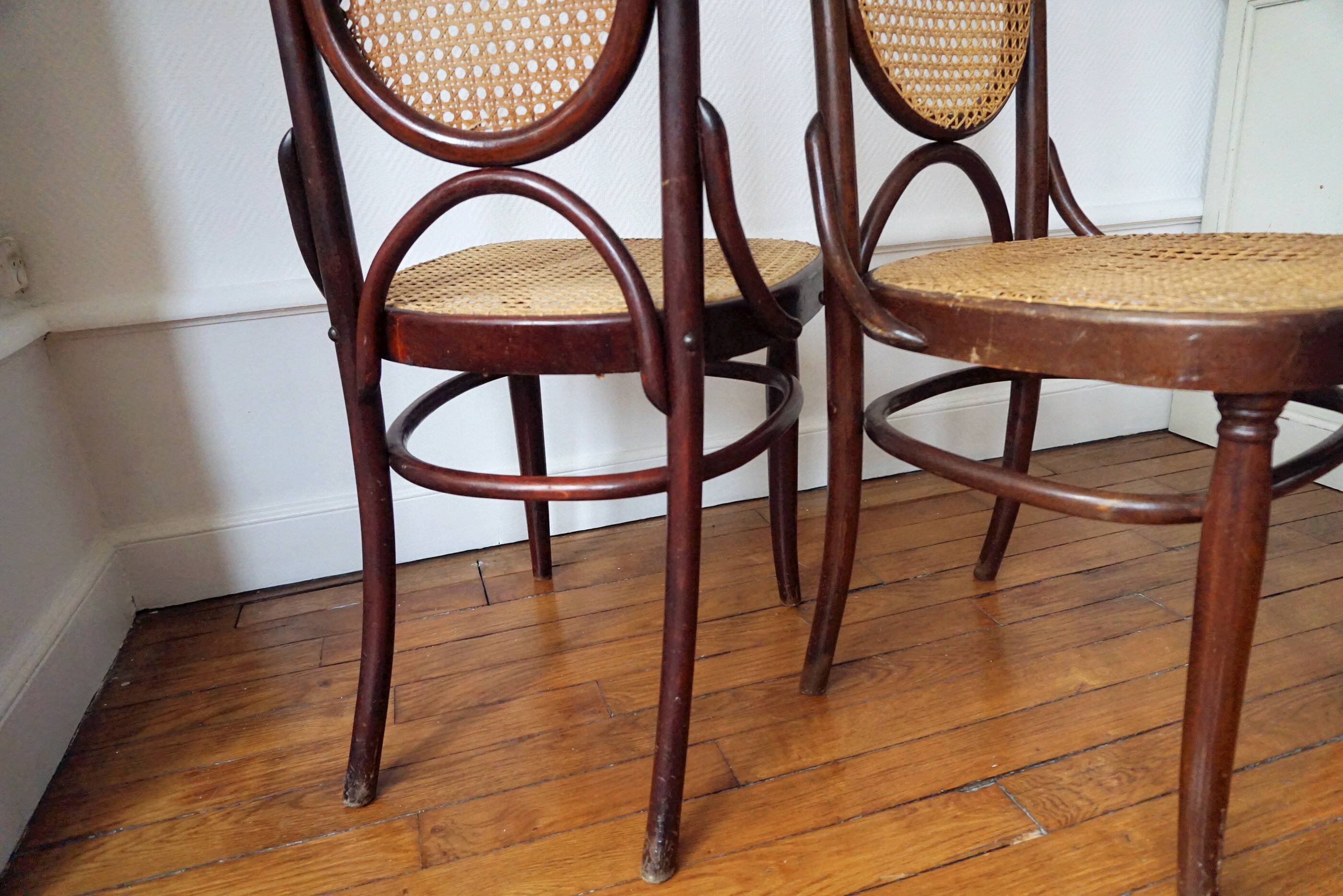 2 nice chairs thonet n ° 17 bentwood and caning