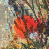 Colorful art déco flower bouquet, 53 x 68 cm