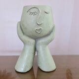 Large anthropomorphic vase made of thick fibreglass, 1980s-1990s.