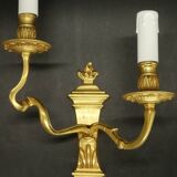 Pair of large Louis XVI style wall lights from the 19th century - gilded bronze