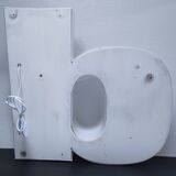 Letter lamp "D" plexiglass 80s