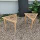 Beautiful pair of antique marquetry bedside tables.
