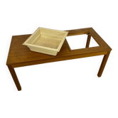 Table basse scandinave en teck avec jardinière, 1960