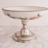 Porcelain cup on silver metal foot