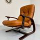 Antique "Panter" hanging armchair in Scandinavian design leather Westnofa an70