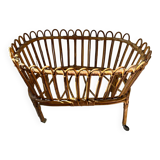 Rattan cradle for dolls