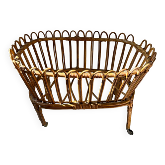 Rattan cradle for dolls